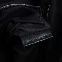 Pre Owned Bvlgari Grey/Black Coated Canvas and Leather Double Zip Tote