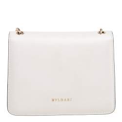 Bvlgari Off White Leather Pop Heart Serpenti Forever Shoulder Bag