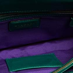 Bvlgari Green Leather Medium Serpenti Forever Shoulder Bag