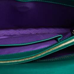 Bvlgari Green Leather Medium Serpenti Forever Shoulder Bag