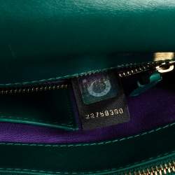 Bvlgari Green Leather Medium Serpenti Forever Shoulder Bag