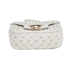 Pre Owned حقيبة كتف بلغاري ديفاس دريم مبطن جلد بيج 