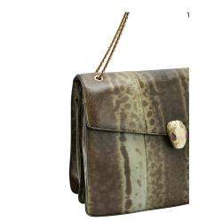 Bvlgari Beige/Brown Karung Medium Serpenti Forever Flap Shoulder Bag
