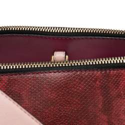 Bvlgari Tri Color Leather and Kurung Serpenti Scaglie Tote