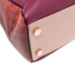Bvlgari Tri Color Leather and Kurung Serpenti Scaglie Tote