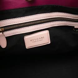 Bvlgari Tri Color Leather and Kurung Serpenti Scaglie Tote