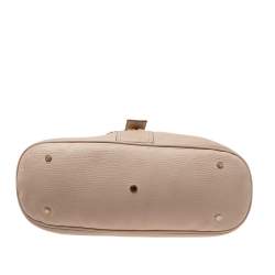 Pre Owned حقيبة كتف بلغاري ليوني جلد بيج