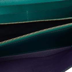 Bvlgari Green Leather Serpenti Forever Continental Wallet