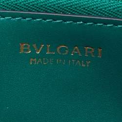 Bvlgari Green Leather Serpenti Forever Continental Wallet