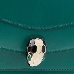 Bvlgari Green Leather Serpenti Forever Continental Wallet