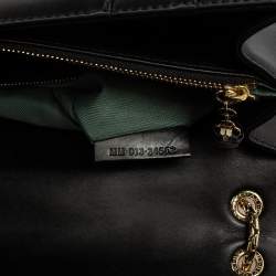 Pre Owned Bvlgari Black Leather Large Serpenti Forever Flap Shoulder Bag