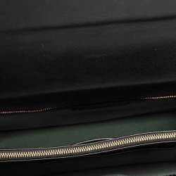 Pre Owned Bvlgari Black Leather Large Serpenti Forever Flap Shoulder Bag