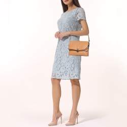 Pre Owned Bvlgari Beige Leather Monette Flap Top Handle Bag