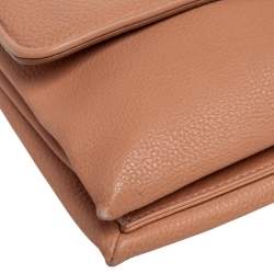 Pre Owned Bvlgari Beige Leather Monette Flap Top Handle Bag