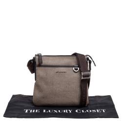 Bvlgari Beige Coated Canvas Sling Bag