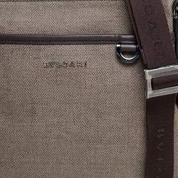 Bvlgari Beige Coated Canvas Sling Bag