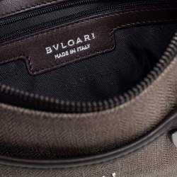 Bvlgari Beige Coated Canvas Sling Bag