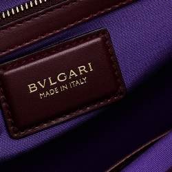 Bvlgari Burgundy Leather Large Serpenti Shoulder Bag