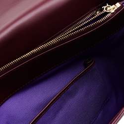 Bvlgari Burgundy Leather Large Serpenti Shoulder Bag
