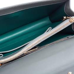 Bvlgari Grey Stingray and Leather Medium Serpenti Forever Shoulder Bag