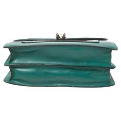 Pre Owned Bvlgari Green Leather Large Serpenti Forever Shoulder Bag