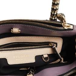 Bvlgari Tri Color Leather and Kurung Serpenti Scaglie Tote