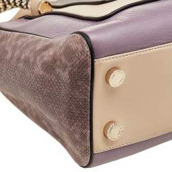 Bvlgari Tri Color Leather and Kurung Serpenti Scaglie Tote