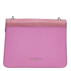 Bvlgari Pink Stingray And Leather Small Serpenti Shoulder Bag