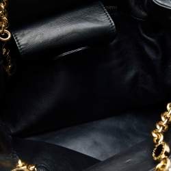 Pre Owned Bvlgari Black Quilted Leather Twistino Tina Shopper Tote