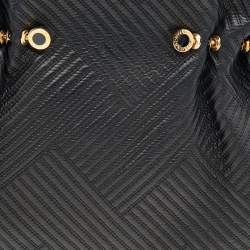 Pre Owned Bvlgari Black Quilted Leather Twistino Tina Shopper Tote