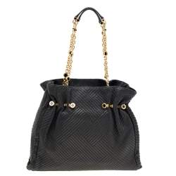 Pre Owned Bvlgari Black Quilted Leather Twistino Tina Shopper Tote