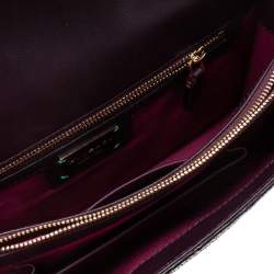 Bvlgari Plum Stingray and Leather Medium Serpenti Forever Shoulder Bag