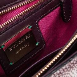 Bvlgari Plum Stingray and Leather Medium Serpenti Forever Shoulder Bag