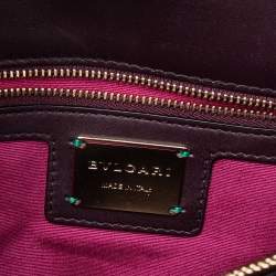 Bvlgari Plum Stingray and Leather Medium Serpenti Forever Shoulder Bag