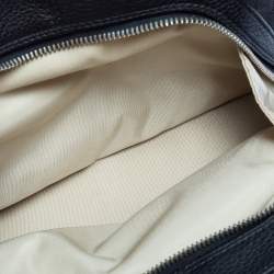 Pre Owned Bvlgari Black Canvas And Leather Front Pocket Satchel