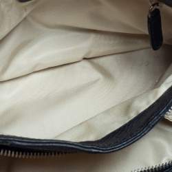 Pre Owned Bvlgari Black Canvas And Leather Front Pocket Satchel