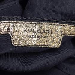  Bvlgari Gold Python Monete Shoulder Bag