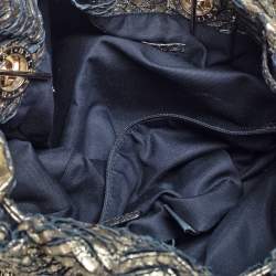  Bvlgari Gold Python Monete Shoulder Bag