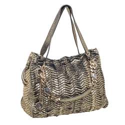  Bvlgari Gold Python Monete Shoulder Bag