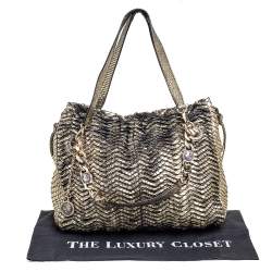  Bvlgari Gold Python Monete Shoulder Bag
