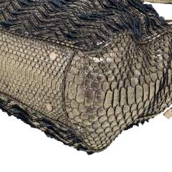  Bvlgari Gold Python Monete Shoulder Bag