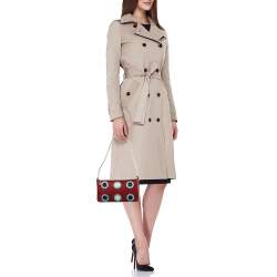 Bvlgari Multicolor Logo Print Fabric And Leather Baguette Shoulder Bag