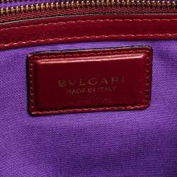 Bvlgari Burgundy Leather Serpenti Forever Top Handle Bag