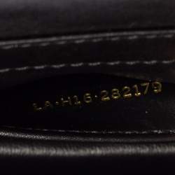 Bvlgari Black Leather And Python Serpenti Forever Chain Clutch