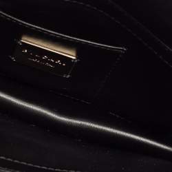 Bvlgari Black Leather And Python Serpenti Forever Chain Clutch