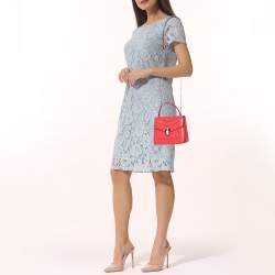 Bvlgari Pink Leather Serpenti Forever Flap Top Handle Bag