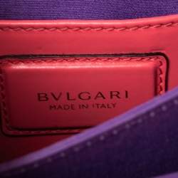 Bvlgari Pink Leather Serpenti Forever Flap Top Handle Bag
