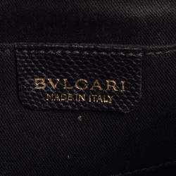 Bvlgari Black Karung Serpenti Forever Flap Shoulder Bag