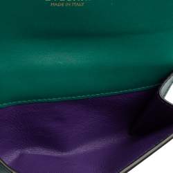 Pre Owned Bvlgari Green Leather Serpenti Forever Bifold Wallet