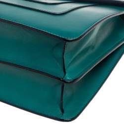 Bvlgari Green Leather Large Serpenti Forever Shoulder Bag